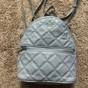 kate spade | Bags | Kate Spade Gray Quilted Backpack With  display picture 1